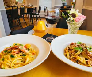 Two pasta dishes at The Dinner House.